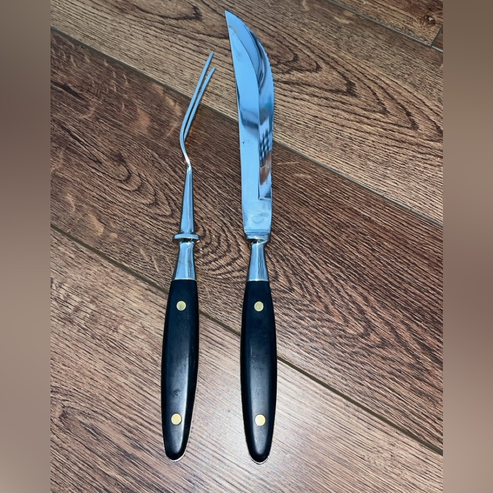 Masterpiece: Carving Knife & Serving Fork: Stainless Forged Japan